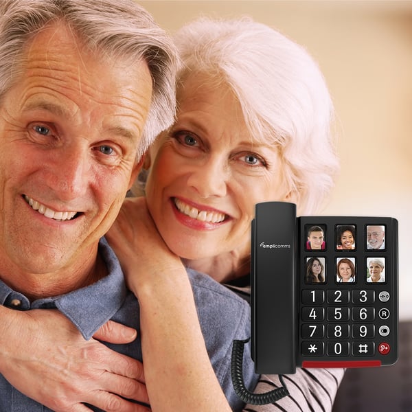 amplicomms Bigtel 40 Plus Analog telefon Svart