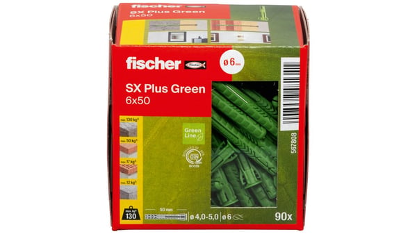 Pikkukuva 3 / 8: Fischer 567808 ruuviankkuri ja seinätulppa 90 kpl Muuriankkuri 50 mm
