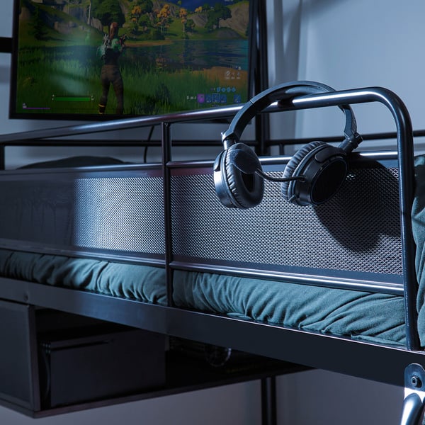 Miniatyrbillede 4 af 8: X Rocker 2022078 seng Gaming-seng Standard enkelt Rektangulær