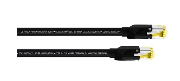 Cordial 15532 netværkskabel Sort 0,3 m Cat5e S/UTP (STP)