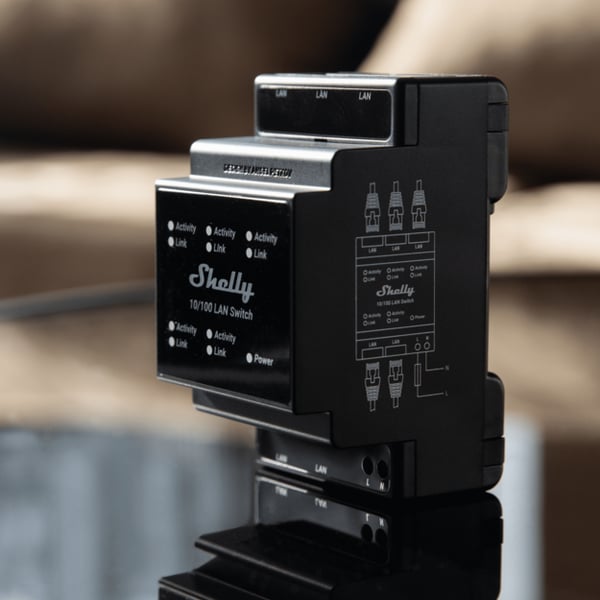 Miniatyrbild 5 av 5: Shelly LAN Switch Smart strömställare Svart