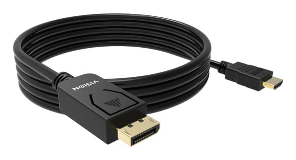Miniatyrbild 3 av 4: Vision TC 2MDPHDMI8K/BL videokabeladapter 2 m DisplayPort HDMI Svart
