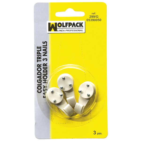 Wolfpack Cuelga Cuadros Gancho Grande (Blister 3 unidades) Clavar