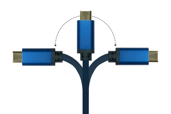 Alcasa 4812-CSF020B videokaapeli-adapteri 2 m USB Type-C DisplayPort Sininen