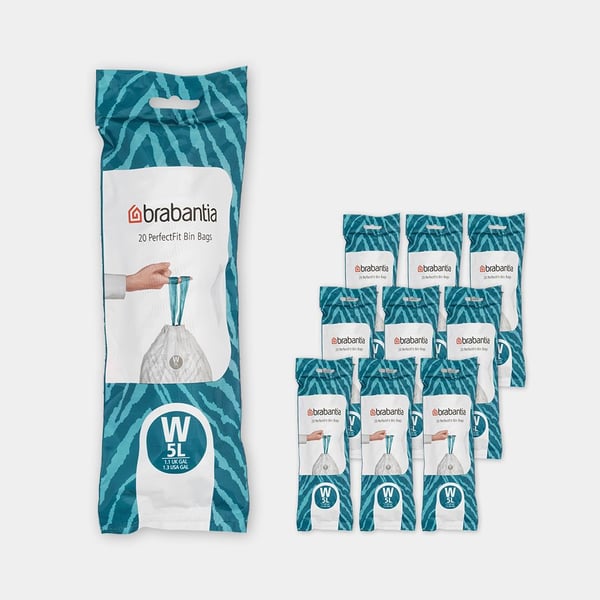 Brabantia 137884 roskapussi 5 L Valkoinen 20 kpl