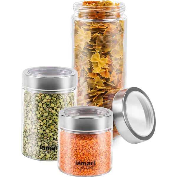 Miniatyrbillede 1 af 3: Lamart LT6010 enhed til madopbevaring Andet Sæt 4,3 L Rustfrit stål, Transparent 3 stk