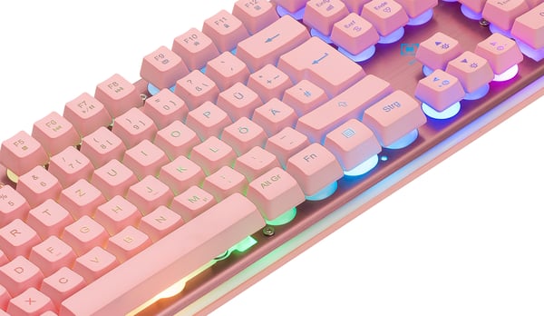 Miniatyrbillede 2 af 12: Deltaco Gaming PK75 RGB-tastatur, 105 taster, tysk layout, membrankontakt, USB