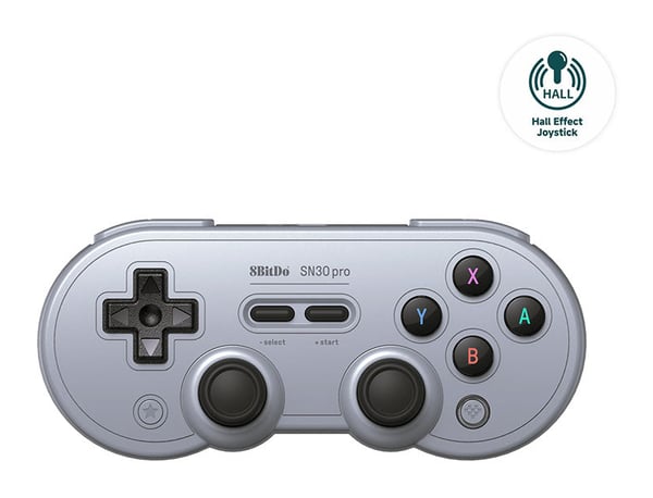 Miniatyrbillede 1 af 8: 8Bitdo SN30 Pro Grå Bluetooth/USB Gamepad Analog/digital Android, MAC, Nintendo Switch, PC