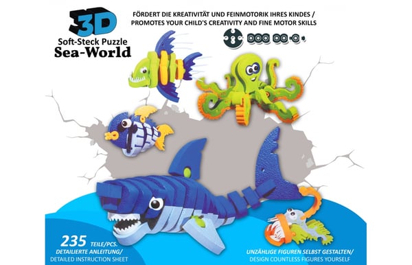 Jamara 3D Soft-Plug Sea World 3D puslespil 235 stk
