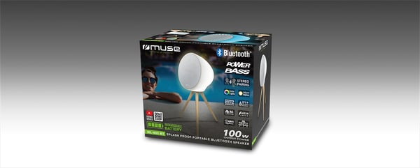 Miniatyrbillede 2 af 8: Muse ML-655 BT Hvid, Træ 100 W