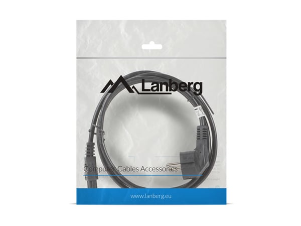 Miniatyrbillede 3 af 4: Lanberg CA-C5CA-11CC-0018-BK el-ledning Sort 1,8 m CEE7/7 C5 forbinder
