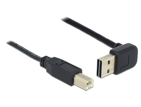 DeLOCK 85183 USB-kabel USB 2.0 0,5 m USB A USB B 0,48 Gbit/sek. Sort