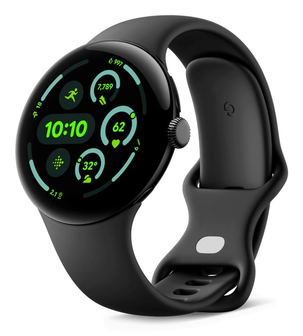 Miniatyrbild 4 av 4: Google Pixel Watch 3 AMOLED 45 mm Digital Pekskärm Svart Wi-Fi GPS