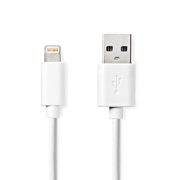 Miniatyrbillede 1 af 3: Nedis CCGL39300WT10 Lightning kabel 1 m Hvid