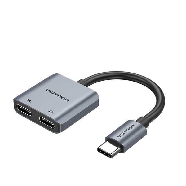 Vention BGZHA kaapelin sukupuolenvaihtaja USB-C 2x USB-C Harmaa