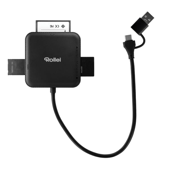 Pikkukuva 12 / 12: Rollei 25102 kortinlukija USB 3.0 Type-A/Type-C Musta