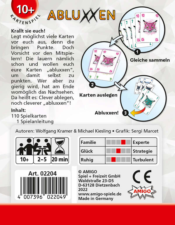 Miniatyrbild 3 av 3: Amigo 02204 sällskapsspel Abluxxen 20 min Kortspel Taktik