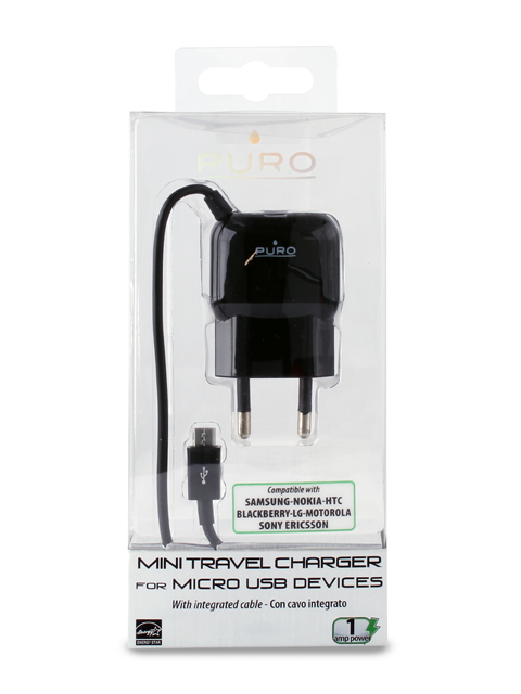 Miniatyrbild 3 av 5: PURO MTCMICROBLK mobilladdare Mobiltelefon Svart AC inomhus