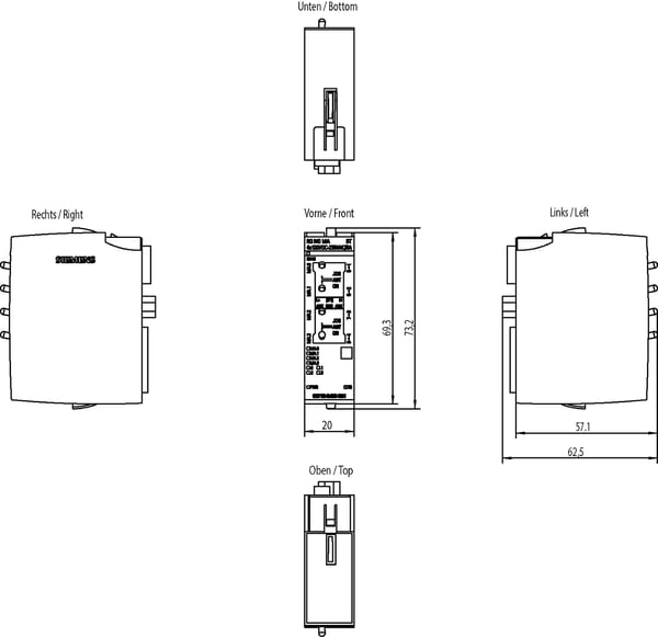 Siemens 6ES7132-6MD00-0BB1 eladaptrar inomhus Multifärg