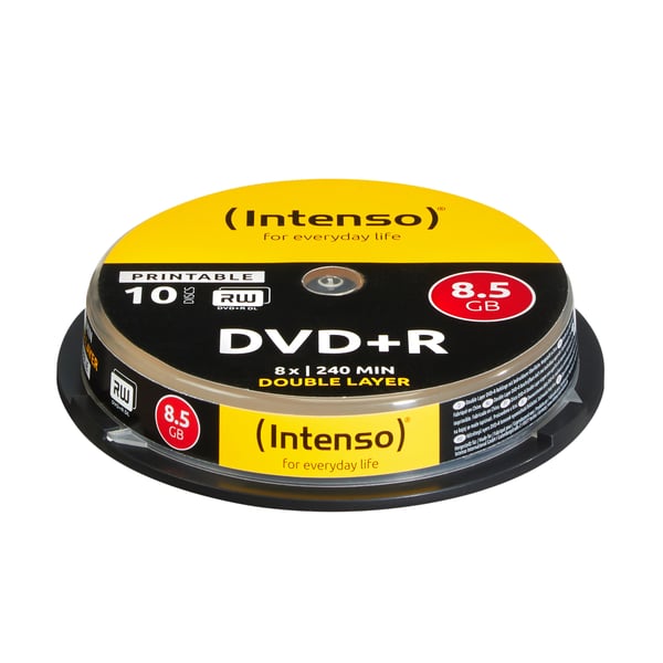 Intenso 1x10 DVD+R 8.5GB 8x Double Layer printable 8,5 GB DVD+R DL 10 stk