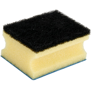 Vileda 139787 svamp Rektangulär Fiber Svart, Blå, Gul 3 styck