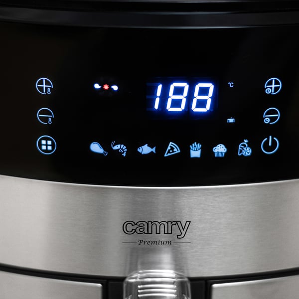 Camry Premium CR 6311 frituregryde Enkelt 5 L Enkeltstående 2500 W Varmluftsteger Sort, Rustfrit stål