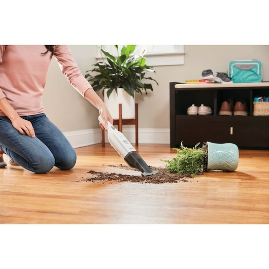 Miniatyrbild 21 av 22: Black & Decker HLVC315J11-QW handdammsugare Svart, Vit Utan påse