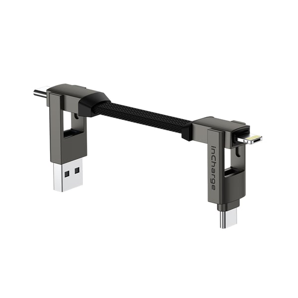 Miniatyrbild 5 av 5: Rolling Square inCharge 6 USB-kablar USB C Micro-USB A 0,48 Gbit/s Grå
