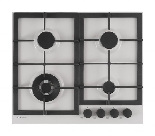 Miniatyrbild 1 av 2: Schock PROFESSIONAL PC 60 1T Vit Inbyggd 60 cm Gas 4 zone(s)