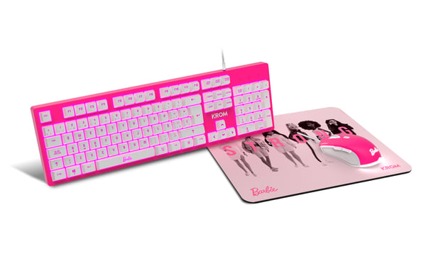 Miniatyrbillede 9 af 24: Krom 3 IN 1 GAMING COMBO tastatur Mus inkluderet Spil USB QWERTY Lyserød, Hvid