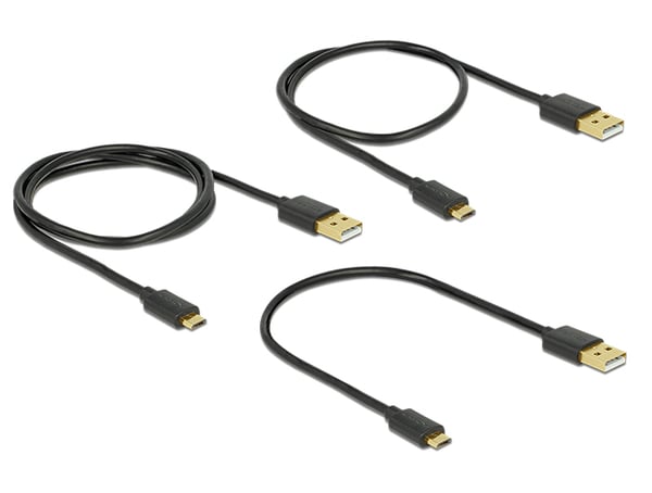 DeLOCK 83680 USB-kabel USB 2.0 USB A Micro-USB B Sort