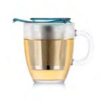 Bodum YO-YO temaskine 0,35 L Blå, Rustfrit stål, Hvid