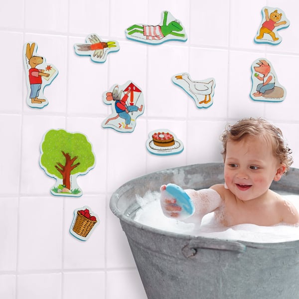 Kikker 370371 spil, legetøj & mærkat til badet Bademærkat Flerfarvet