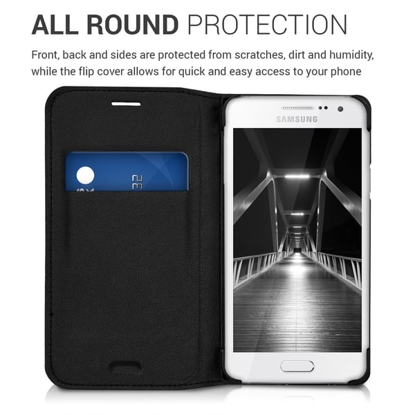 kwmobile 24763.01 mobiltelefon etui 13 cm (5.12") Flipetui Sort