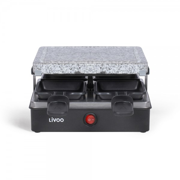 Miniatyrbillede 1 af 7: Livoo DOC242 raclette grill 4 person(er) 600 W Sort