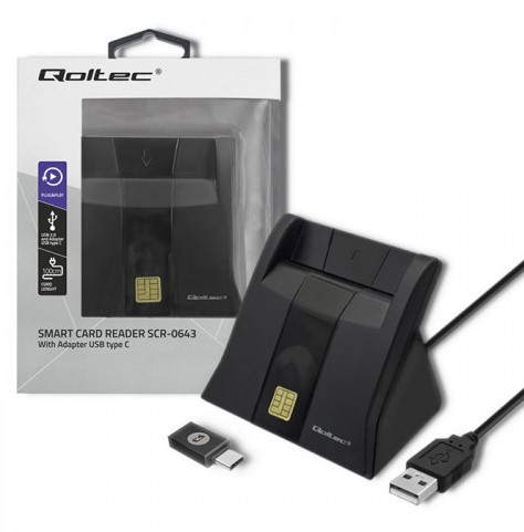 Qoltec 50643 RFID-läsare USB