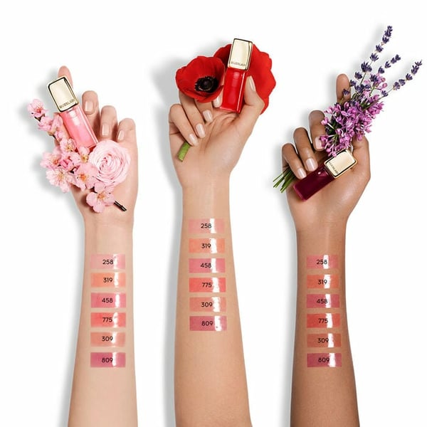 Miniatyrbillede 4 af 6: Guerlain KissKiss Bee Glow Oil lipgloss 9,5 ml 319 Peach Glow