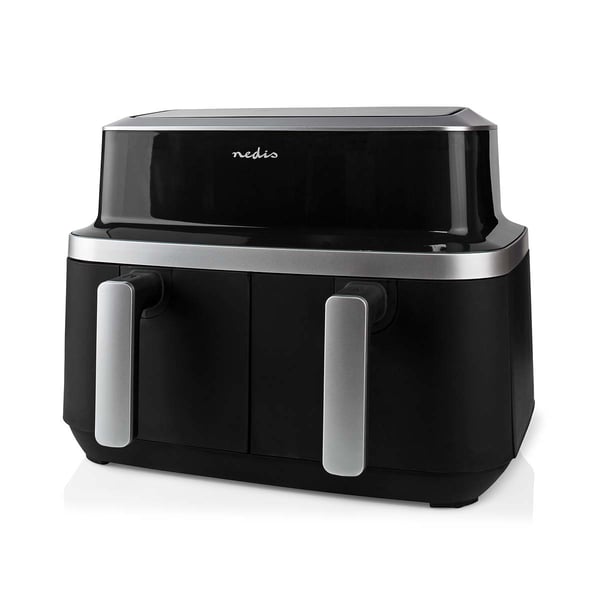 Nedis KAAF320BK frituregryde Dobbelt 4,2 L Enkeltstående 2600 W Varmluftsteger Sort