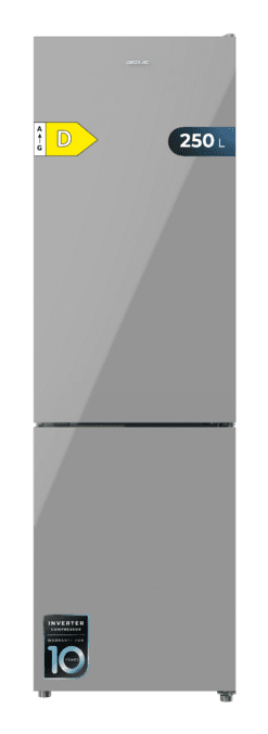 Miniatyrbillede 5 af 11: Cecotec Bolero CoolMarket Combi 250 Grey Glass D Fritstående 250 L Grå