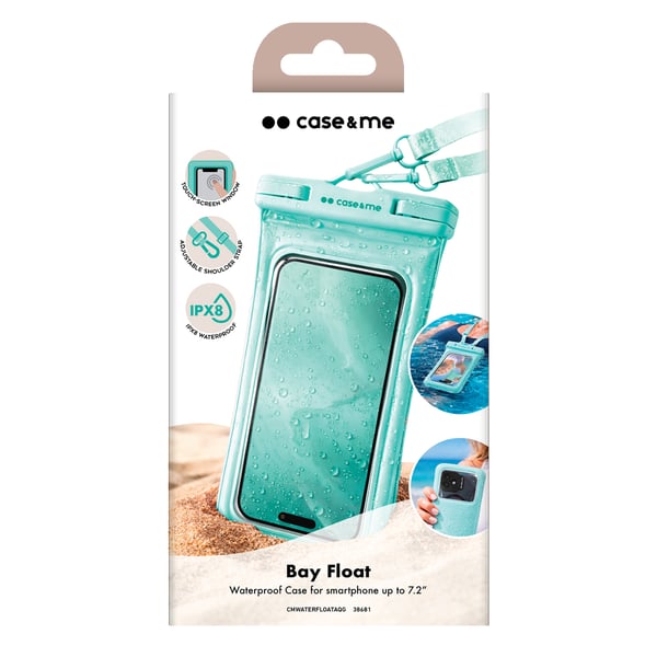 Case & Me CMWATERFLOATAQG mobiltelefon etui 18,3 cm (7.2") Lommeetui Mintfarve