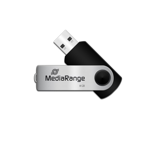MediaRange MR908 USB-sticka 8 GB USB Type-A / Micro-USB 2.0 Svart, Silver