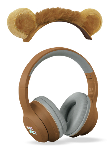 Pikkukuva 6 / 19: KIDYWOLF 418282 kuulokkeet ja kuulokemikrofoni Langallinen & langaton Pääpanta Musiikki/Päivittäin USB Type-C Bluetooth Ruskea