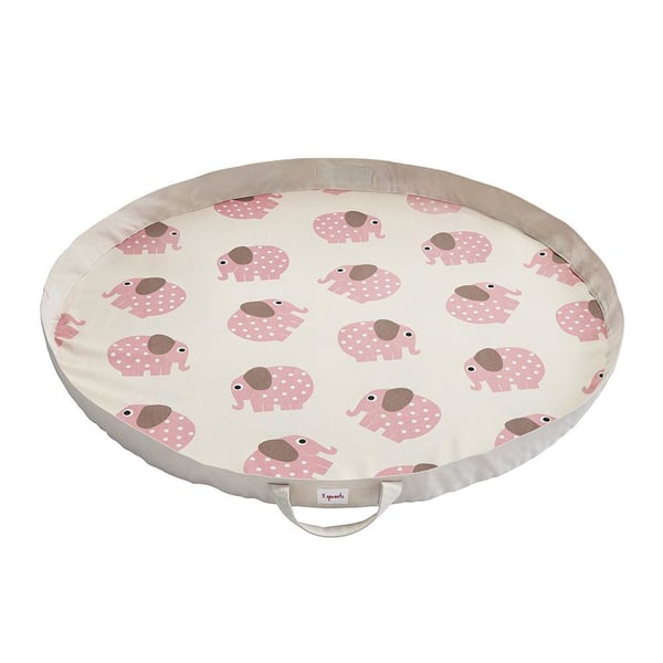 3 Sprouts Elephant play mat bag Bomull Rosa Babylekmatta