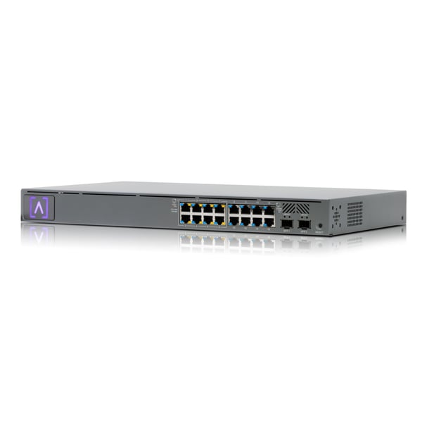 Alta Labs S16-POE verkkokytkin Hallittu Gigabit Ethernet (10/100/1000) Power over Ethernet -tuki 1U Harmaa