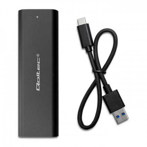 Qoltec 50312 drevkabinet SSD kabinet Sort M.2