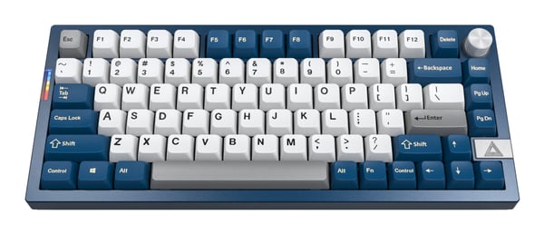 Miniatyrbillede 6 af 6: Montech MKey PRO tastatur Spil USB + RF Wireless + Bluetooth QWERTY Engelsk Blå, Grå, Hvid
