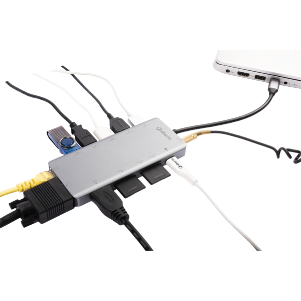 SilverHT 17126 kannettavien tietokoneiden telakka ja porttitoistin USB 3.2 Gen 1 (3.1 Gen 1) Type-C Musta SilverHT 17126 kannettavien tietokoneiden telakka ja porttitoistin USB 3.2 Gen 1 (3.1 Gen 1) Type-C Musta