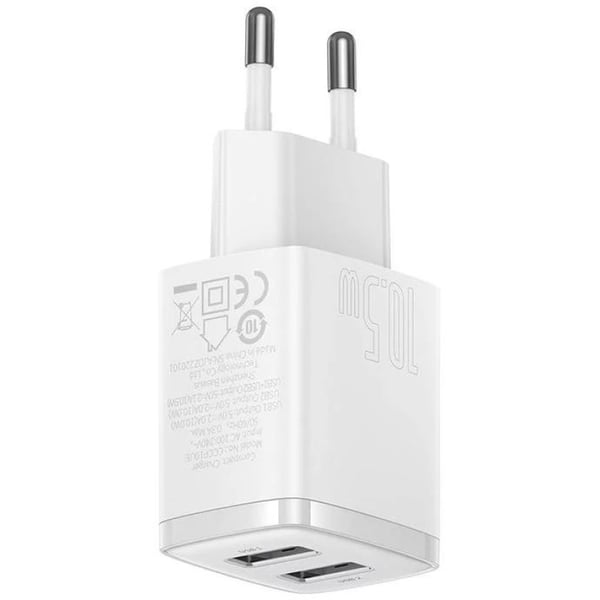 Miniatyrbild 3 av 3: Baseus Compact Universal Vit AC inomhus