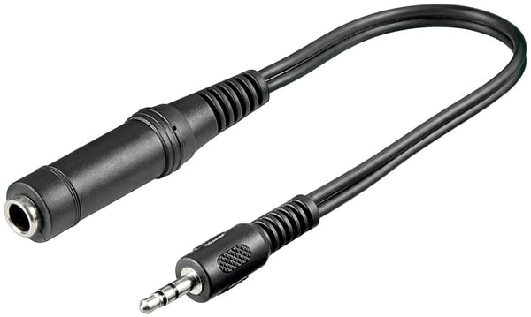 Goobay 50470 lydkabel 0,2 m 3.5mm 6.35mm Sort