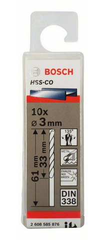 Miniatyrbillede 2 af 2: Bosch 2 608 585 876 borehoved Spiralbor 10 stk